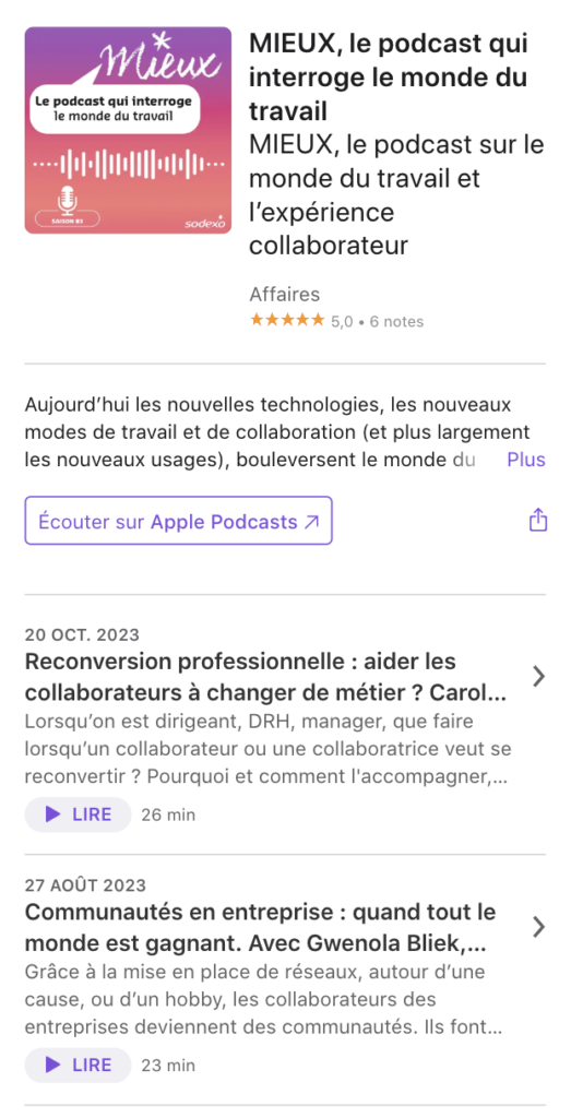 Diversité et inclusion : exemple podcast Sodexo