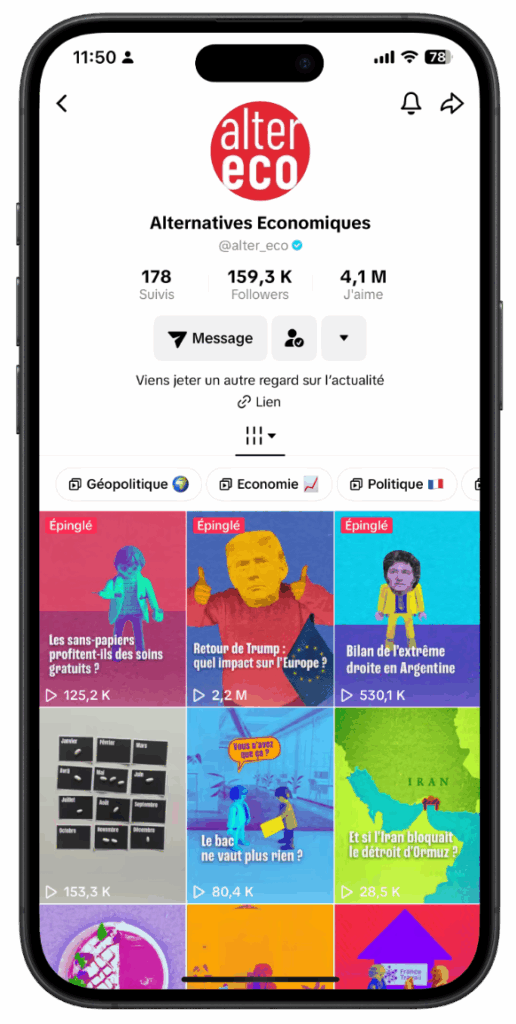 tendances information - exemple alternatives économiques